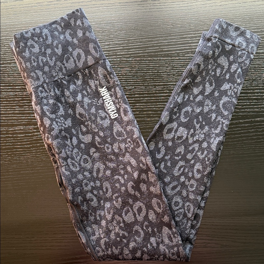 Gymshark Charcoal Leopard Print Leggings